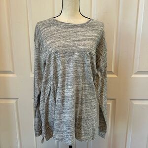 PINK Victoria's Secret Heathered Gray Long Sleeve Top